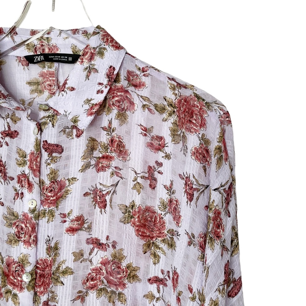 Zara Floral Print Blouse - Picture 6 of 8